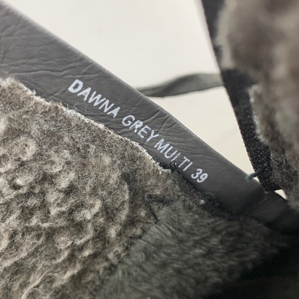Patrizia By Spring Step Dawna Grey Multi Boots Size 39 (8-8.5) Gray Zip Sherpa - Picture 13 of 14
